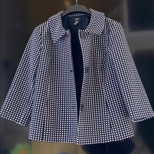 ALFANI  POLKA DOT BLAZER PEA COAT